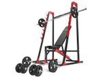 Marbo Sport Set MH24_126KG_KIER_G | Panca Pesi Regolabile MH-L115 + Rack Per Bilancieri MH-S204 + Set Manubri/Piastre Pesi 83 Kg