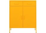 Vidaxl Armadio Giallo Senape 80X35X101,5 Cm Acciaio