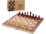 Jiubiaz Set Di Scacchi Giochi Da Tavolo Pearl Legno Guerre Stellari Scacchi Da Viaggio 3 In1 29*29CM Scacchi