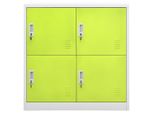 Vidaxl Armadietto Grigio Chiaro E Verde 90X45X92,5 Cm In Acciaio