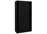 Vidaxl Armadio Per Ufficio Con Porta Scorrevole Nero 90X40X180 Cm Acciaio