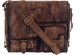 Greenland Nature Pelle Borsa Da Ufficio Laptop Bag Con Scomparto Per Laptop Mascu & Line Messenger Bag Brown Marrone