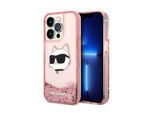 Karl Lagerfeld Klhcp14Xlnchcp Custodia Rigida Per Iphone 14 Pro Max 6.7 Rosa/Rosa Glitter Choupette Head