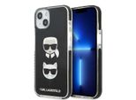 Karl Lagerfeld Klhcp13Mtpe2Tk Custodia Rigida Per Iphone 13/ 14 / 15 6,1 Czarny/Nero Karl&Choupette Head