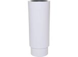 Vivanno Vaso Da Fiori In Vetroresina Escada Rotondo, Bianco Opaco - 35X90 Cm