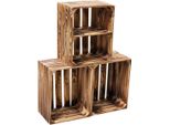 Holzkisten Regal 4Er Set 50 X 40 X 30Cm Mit Ablage Kurz
