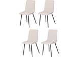 Casa Dolce Set Di 4 Sedie Da Pranzo Adela, Grigio, 43X50X90 Cm, Rivestite In Tessuto