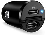 Big Ben PUROCAC30WUSBCCBK Caricabatterie Per Dispositivi Mobili Power Bank, Smartphone, Tablet Nero Accendisigari Ricarica Rapida Auto