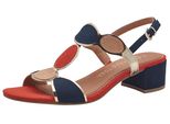 Marco Tozzi Sandalo Donna In Tessuto Con Cinturino A T Metallico 2-28230-42, Misura:40 Eu, Colore:Multicolore