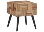 Tavolino 40X40X45 Cm Legno Massiccio Riciclato Teak