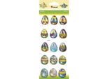 Adesivi Convessi Uova Di Pasqua 15Pz