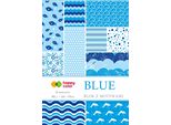 Happy Color Block A4 80G 15 Fogli Con Motivi Blu