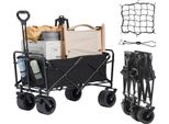 Carrello A Mano Vevor, Carrello Da Spiaggia Con Ruote Per Tutti I Terreni, Robusto Carrello Pieghevole Con Una Capacità Di Carico Di 350 Libbre E Portabicchieri, Carrello Sportivo Per Campeggio, Shopping, Giardinaggio