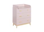 Fasciatoio Mobili Rebecca Crossandra 100X80X42 Mdf Pino Rosa Marrone Scandinavo Da Montare
