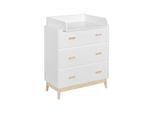 Fasciatoio Mobili Rebecca Betula 100X80X42 Mdf Pino Bianco Marrone Scandinavo Da Montare