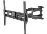 Goobay 71199 Supporto A Parete Per Tv Basic Fullmotion (L), Nero - Supporto Per Tv Da 37 A 80 Pollici (94 - 203 Cm), Max. 45 Kg, Completamente Mobile (Girevole E Inclinabile)