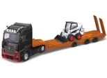 Mercedes Benz Actros Gigaspace Lkw-Lader Bobcat Bburago 1:43 32313