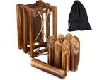 Gioco Relaxdays Kubb Viking Con Scatola Di Legno