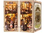 Habarri | Diy Book Nook - Negozio Di Antiquariato - Puzzle 3D - Kit Casa In Miniatura Con Mobili E Luce Led - Kit Angolo Libri