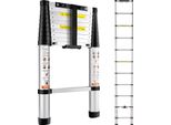 3,2 M Scala Telescopica Scala Pieghevole Antiscivolo 48X9,5X76,5 Cm Scala A Gradini Ritrazione Con Un Solo Pulsante Scala Multiuso Lega Di Alluminio Capacità Di Carico 170 Kg Ideale Per Riparazioni Domestiche Decorazione Pittura Murale