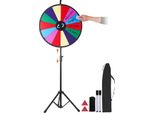 61 Cm Ruota Della Fortuna 4,3 Kg Supporto In Metallo Ha Un Supporto Flessibile Per La Regolazione Dell'altezza, 14 Posizioni Di Prezzo A Colori Personalizzabili, Regolazione Personalizzata, Aggiungete Voi Stessi Il Testo Desiderato