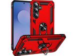 Custodia Per Cellulare Armor Shield Per Samsung Galaxy S25 Fe Cover Custodia Ultra Ibrida Per Cellulare, Rosso
