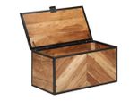 Vidaxl Cassapanca 60X30X30 Cm In Legno Massiccio Di Acacia E Ferro