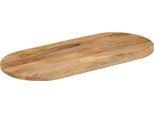 Vidaxl Piano Da Tavolo 80X40X3,8 Cm Ovale In Legno Massiccio Di Mango