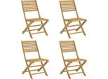 Vidaxl Sedie Da Giardino 4 Pz. Pieghevoli 48,5X61,5X87 Cm In Legno Massiccio Di Acacia