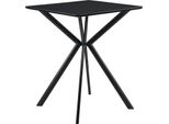 In And Outdoormatch Elegante Tavolo Da Pranzo Gisselle - Rettangolare - 60X60Cm - Nero - Mdf - Design Decorativo