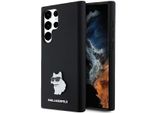 Karl Lagerfeld Klhcs23Lsmhcnpk S23 Ultra S918 Czarny/Black Hardcase Silicone Choupette Metal Pin