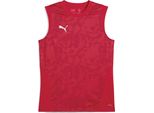 Puma Teamcup Maglia Da Allenamento Senza Maniche Uomo Rosso Argento Taglia 3XL