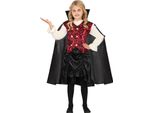 Vampiro Capo Camicetta Halloween Accessorio Classico Gilet Scuro Fiaba Notte Strega Cappotto Celebrazioni Gruese, Taglia: 110/116 Colore: Nero
