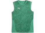 Puma Teamcup Maglia Da Allenamento Senza Maniche Uomo Verde Argento Taglia M