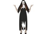 Halloween Costume Da Suora Spaventosa Reliquia Streghe Diavolo Strega Monaco Religione, Taglia: 44 - 46 (Xl) Colore: Nero
