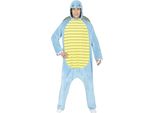 Tartaruga Costume Uomo Animale Tuta Con Cappuccio Gioco Ninja Carnevale Cappuccio Steiner Giallo Pancia Guscio Ebenes, Taglia: 48 - 50 (M) Colore: Blu