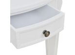 Tavolo Consolle Con Cassetto Semicircolare Bianco