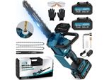 Motosega A Batteria, Mini Motosega Elettrica A Batteria Brushless Con 12000Mah Batterie 1800W, 12 Pollici Sega A Batteria Per Potatura Con Pompetta Olio, Per Potatura, Artigianato E Progetti Fai Da Te