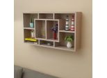 Scaffale A Parete Scaffale Pensile Con 8 Scomparti Colore Rovere