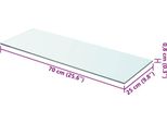 Vidaxl Scaffale In Vetro Trasparente 70X25 Cm