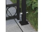Vidaxl Cancello Di Recinzione Ad Arco In Acciaio 89X200 Cm Nero