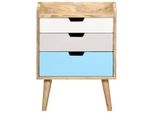 Comodino 47 X 35 X 63 Cm In Legno Massiccio Di Mango