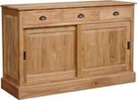 Credenza Teako Design Bergby 150X90Cm Cassettiera In Legno Massiccio Teak Stile Country Resistente Alle Intemperie
