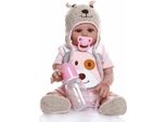 48CM Reborn Baby Doll Ragazza Bambola Corpo Completo Silicone Vinile Anatomicamente Corretto