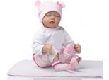 55Cm Silicone Vinile Reborn Baby Dolls Neonato Ragazza Bambola Addormentata
