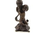 Casa Padrino Portacandele In Bronzo Liberty 7,1 X 7,1 X H. 14,1 Cm - Portacandele Decorativi - Accessori Decorativi Barocchi E Liberty