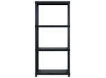 Scaffale A 4 Ripiani Nero 244X30,5X130 Cm In Plastica