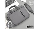 Borsa Per Computer Antiurto Borsa Portatile Per Notebook A Spalla Singola, Grigio Scuro-13,3/14 Pollici