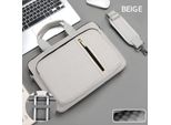 Borsa Per Computer Antiurto Borsa Portatile Per Notebook A Spalla Singola, Beige-17 Pollici