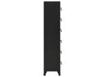 Vidaxl Armadietto Nero 38X40X180 Cm In Acciaio